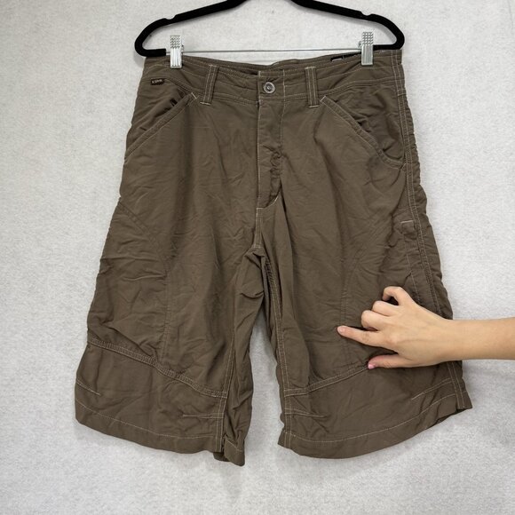 Kuhl Shorts Mens 32 Brown Stretch Nylon Spandex Hiking Outdoor Cargo Quick Dry - Picture 4 of 16